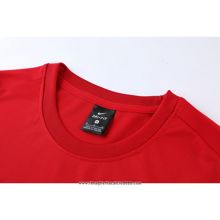 Tuta da Track Liverpool Manica Corta 2021 Rosso